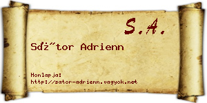 Sátor Adrienn névjegykártya
